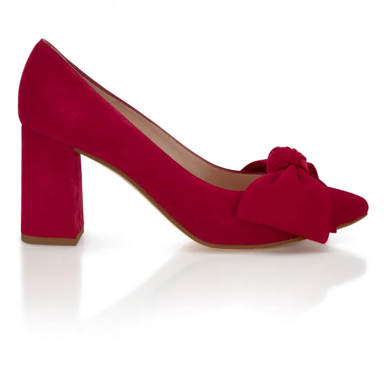 Bow Pump Heel - Red sold by Nicki Hoyne