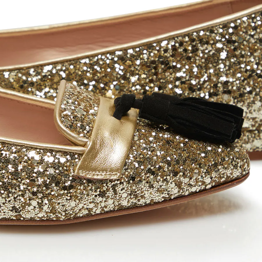 Tassel Flat - Gold Glitter sold by Nicki Hoyne product image thumbnail 4