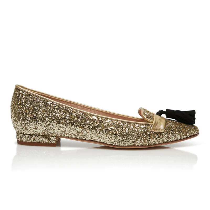 Tassel Flat - Gold Glitter sold by Nicki Hoyne