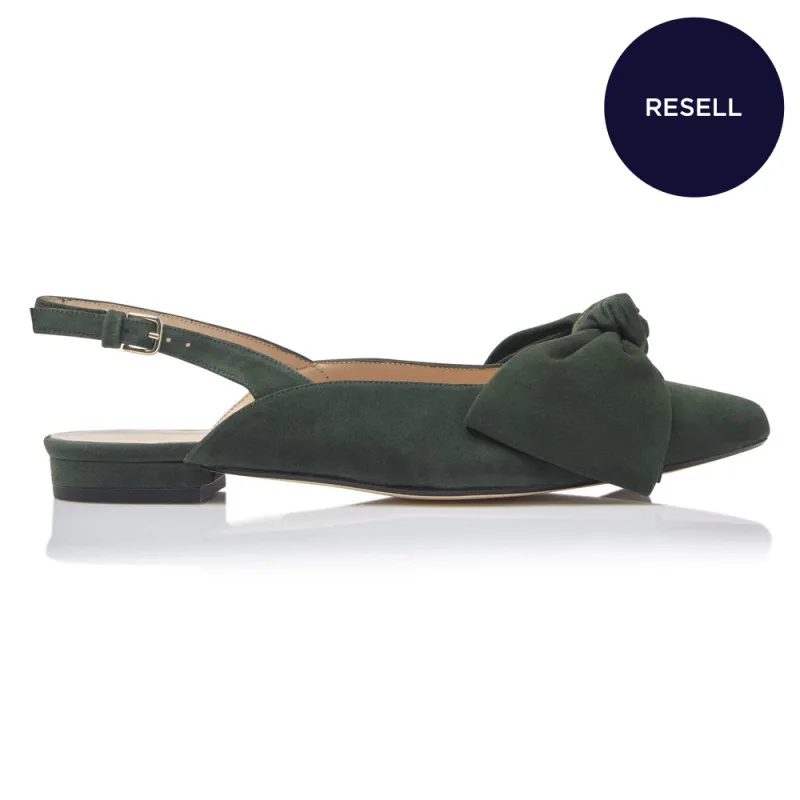 ReSELL - Bow Slingback - Forest Green 37 made by Nicki Hoyne