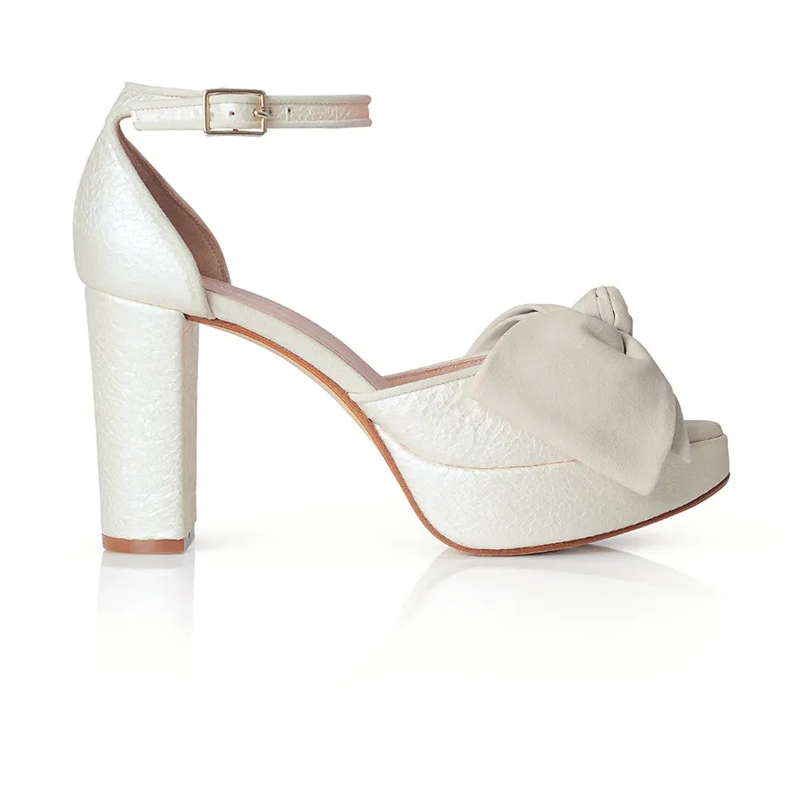 Bow Platform - Pearlescent Ivory sold by Nicki Hoyne