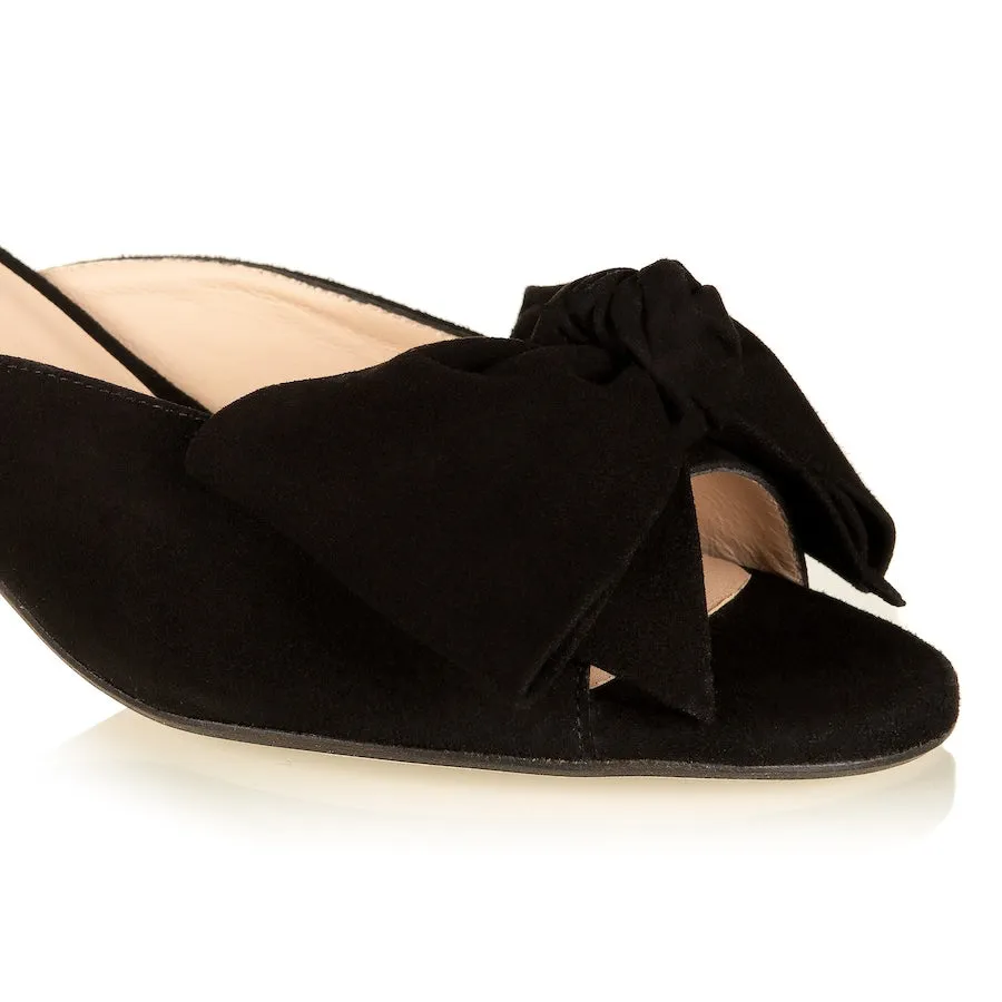 Bow Peep Toe Kitten Heel - Black sold by Nicki Hoyne product image thumbnail 3