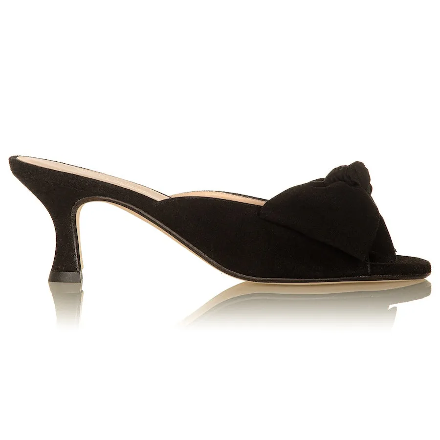 Bow Peep Toe Kitten Heel - Black sold by Nicki Hoyne