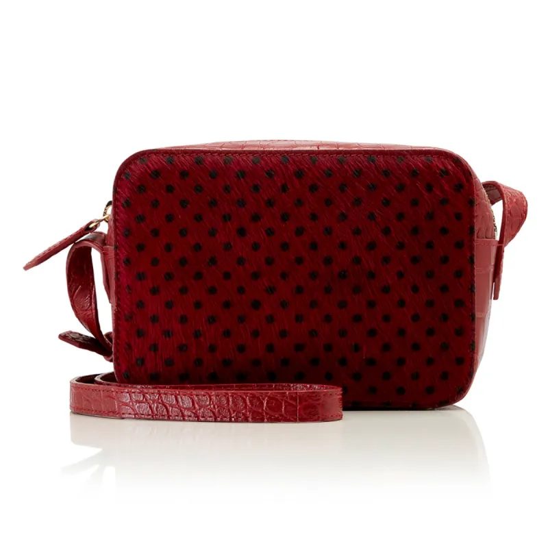 Camera Bag - Red Croc Embossed Polka Dot sold by Nicki Hoyne