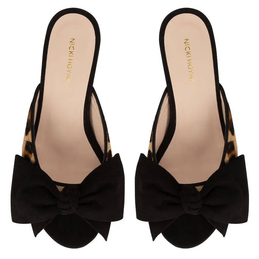Bow Peep Toe Kitten Heel - Leopard sold by Nicki Hoyne product image thumbnail 4
