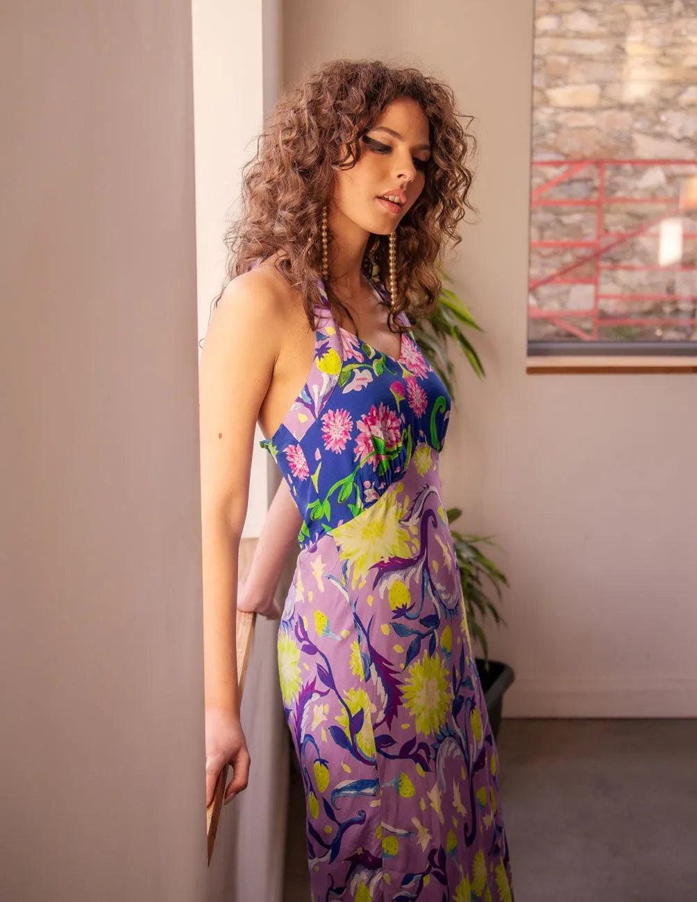 The Saoirse dress in lilac strawberry floral print sold by Feri product image thumbnail 2