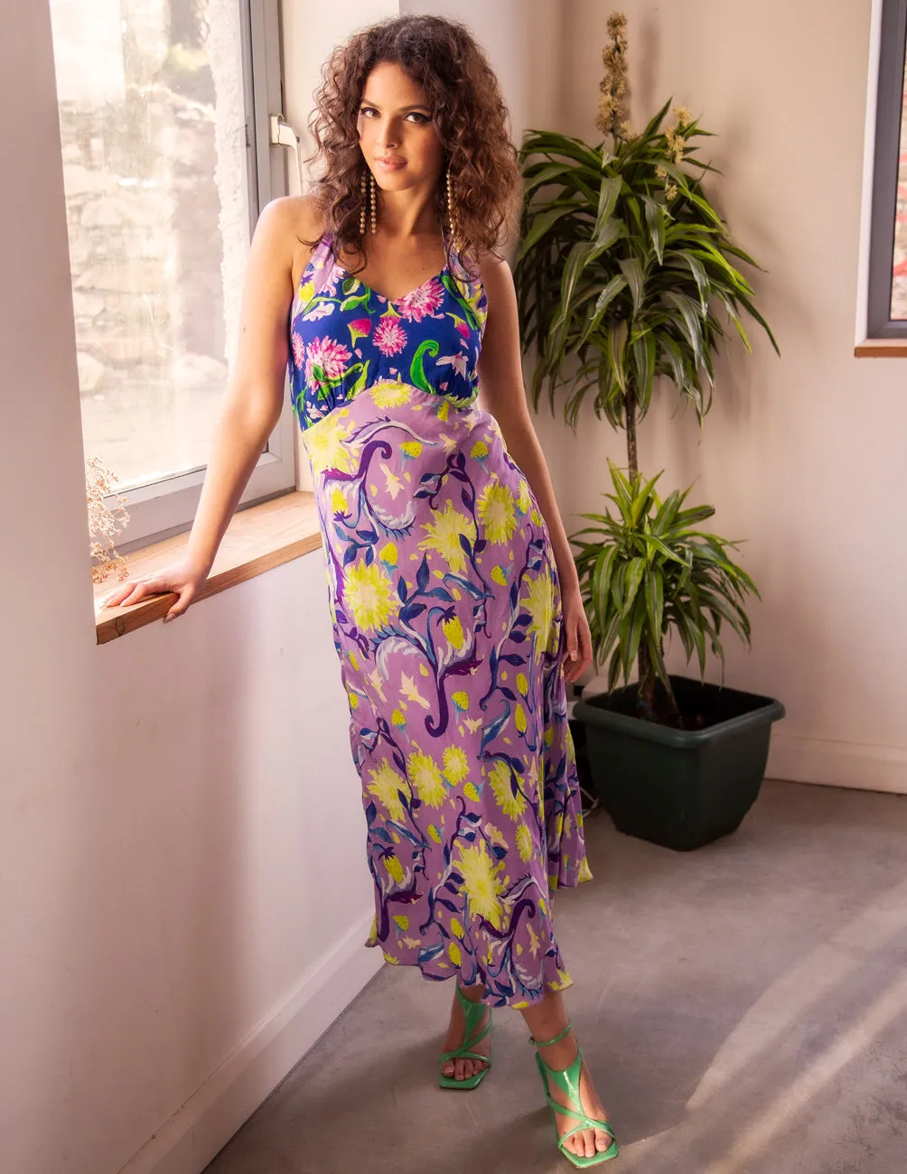 The Saoirse dress in lilac strawberry floral print sold by Feri product image thumbnail 4