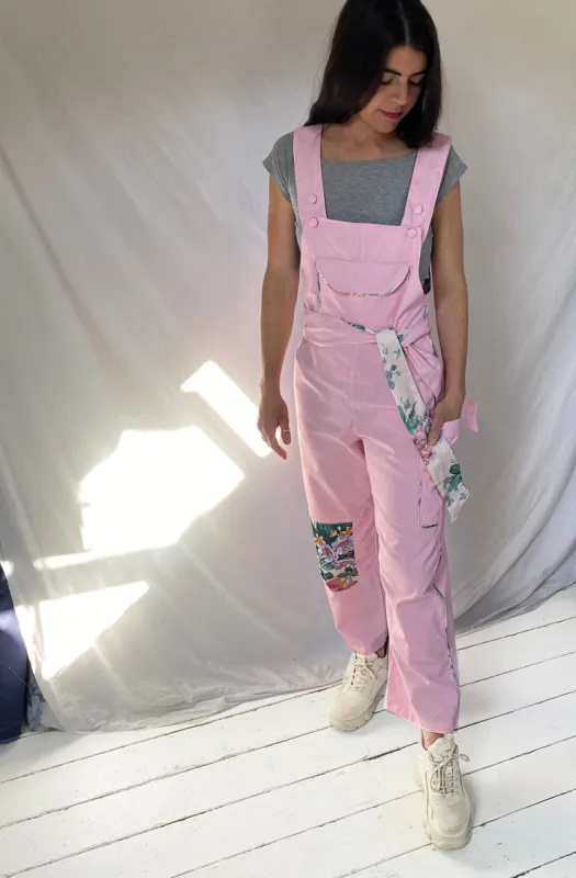 Clo pink lollipop stripe Dungarees sold by Feri