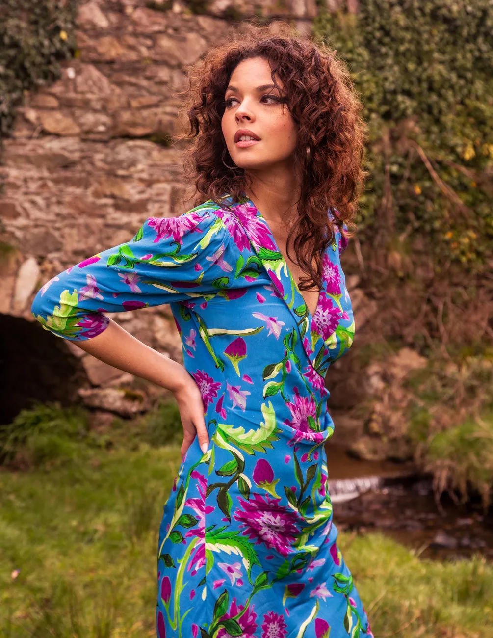 Maria dress in blue sold by Feri