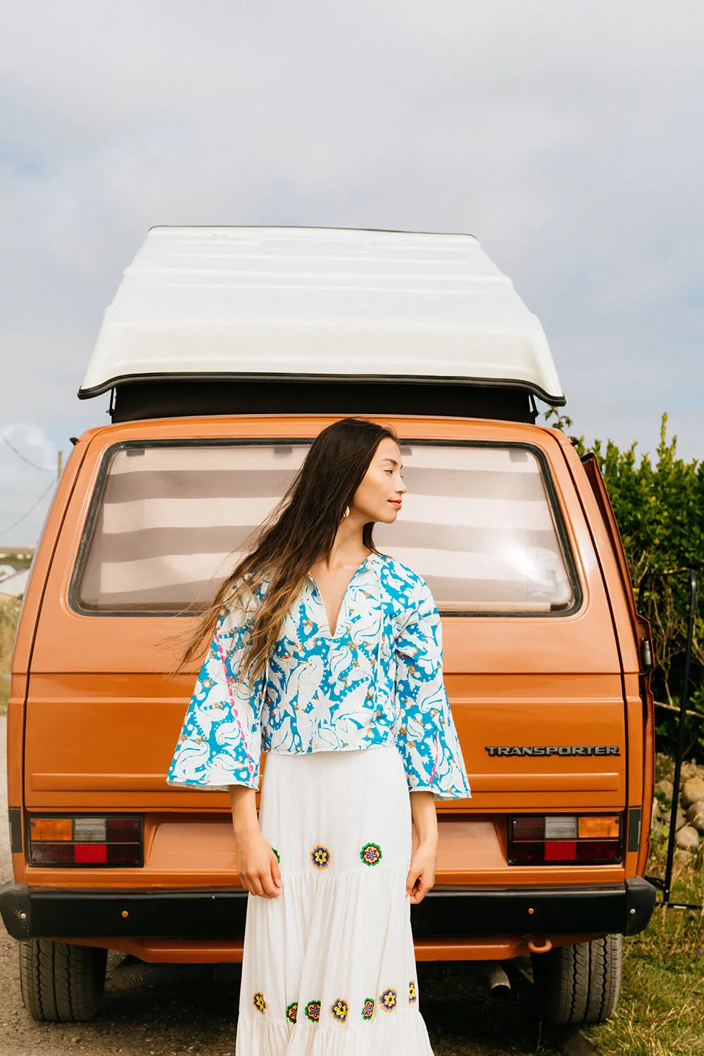 The printed loah top sold by Feri