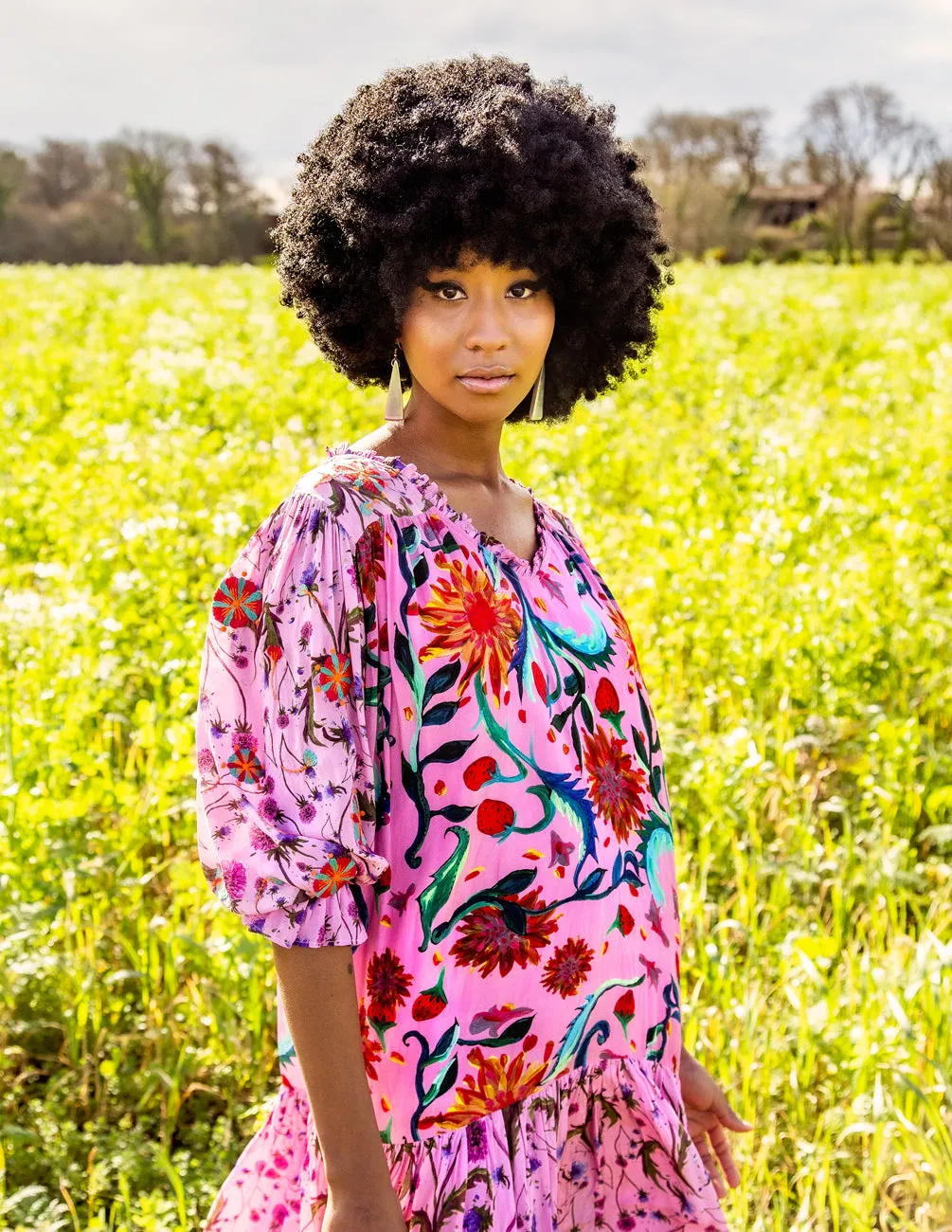 The Aine dress in pink sold by Feri product image thumbnail 4