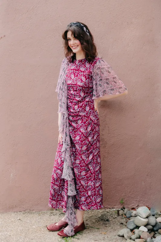 Marilyn Dress in contrast prints sold by Feri