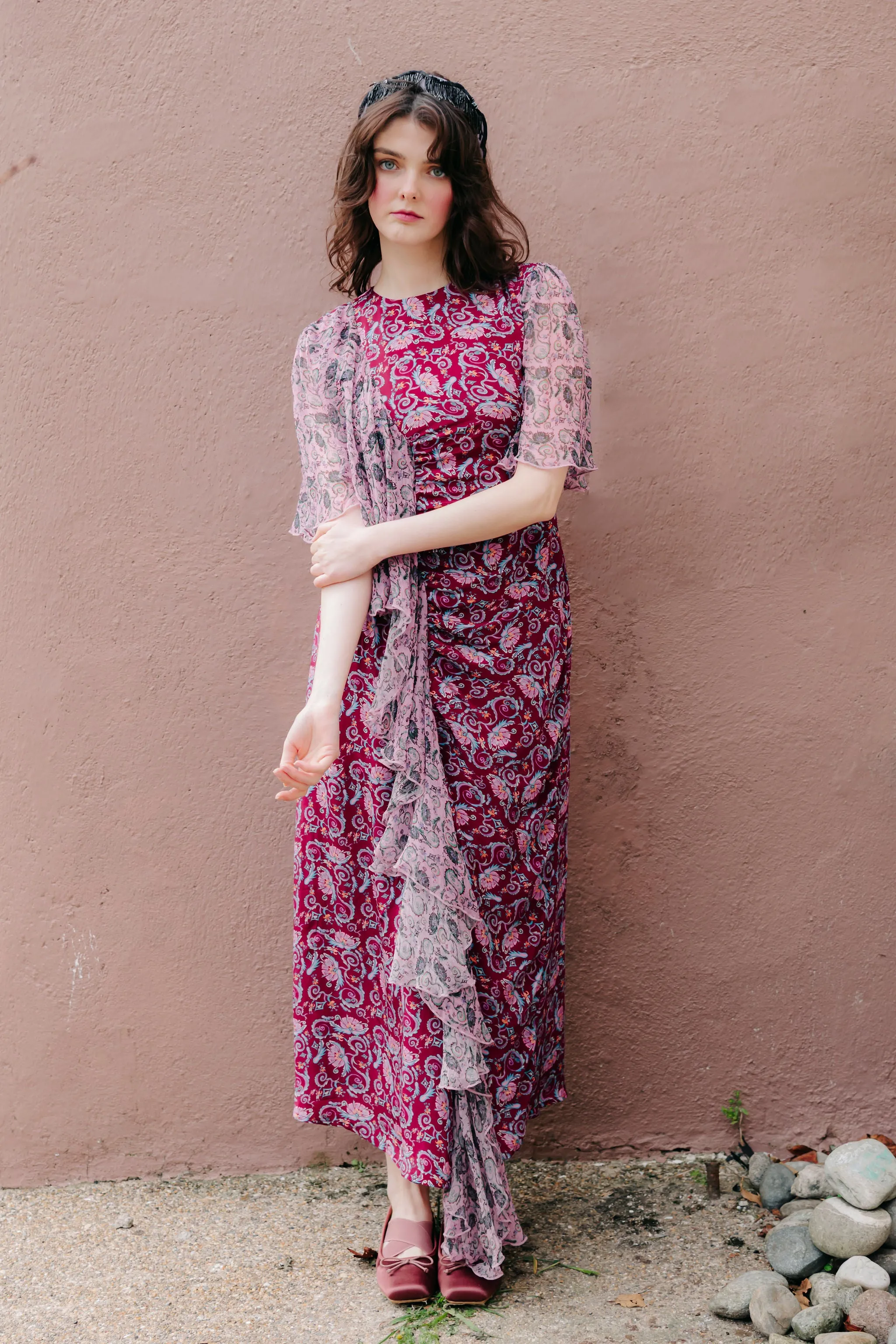 Marilyn Dress in contrast prints sold by Feri product image thumbnail 4