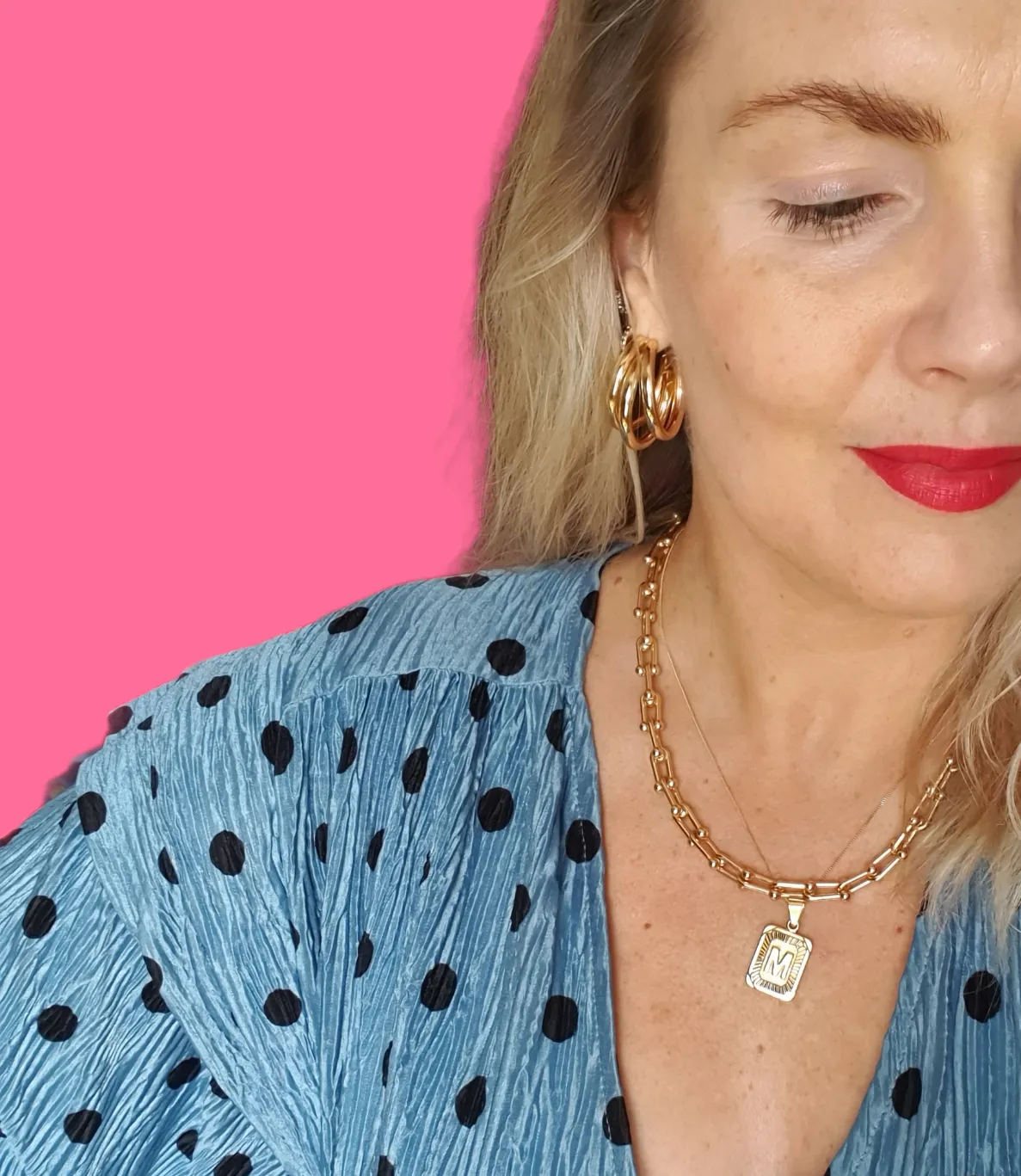 Gold Link Necklace sold by Blonde the Store product image thumbnail 5