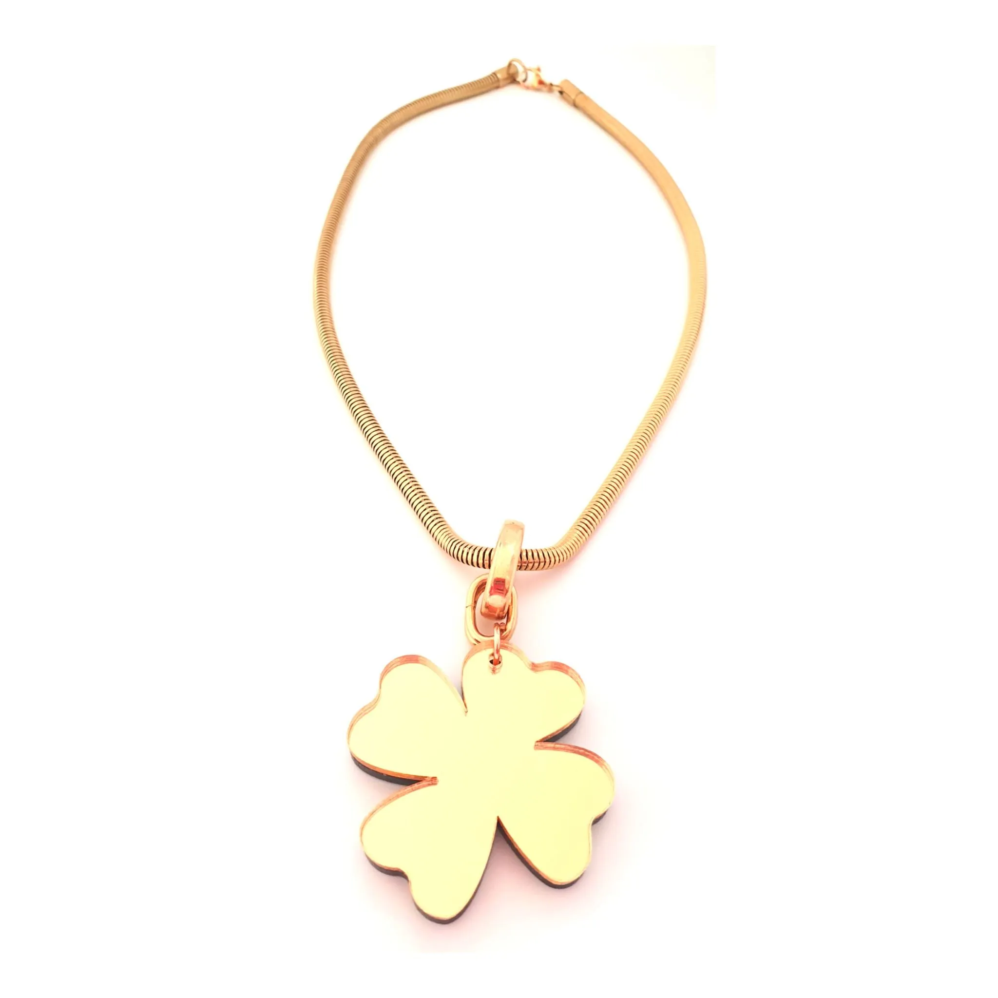 eve ray 'down to the tree' clover charm necklace sold by Blonde the Store product image thumbnail 5