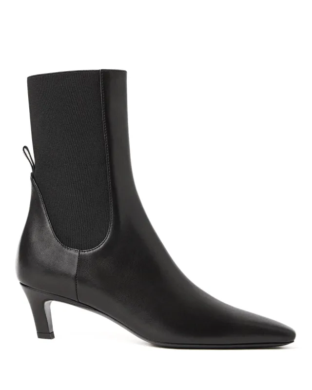 Mid Heel Leather Boots sold by TNT Fashion