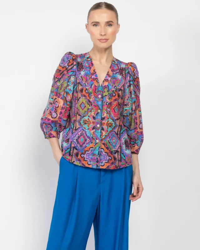 V-Neck Frontier Blouse sold by TNT Fashion