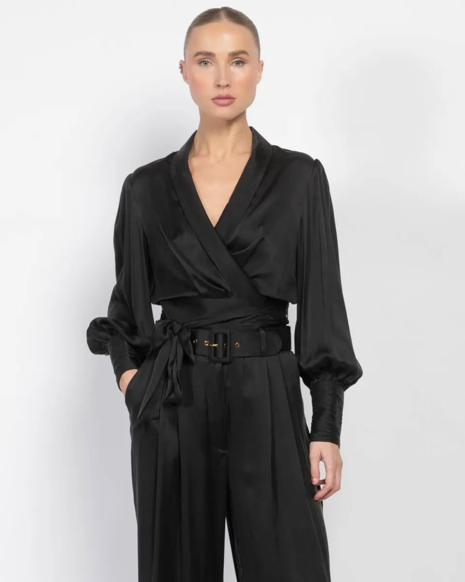 Silk Wrap Top sold by TNT Fashion