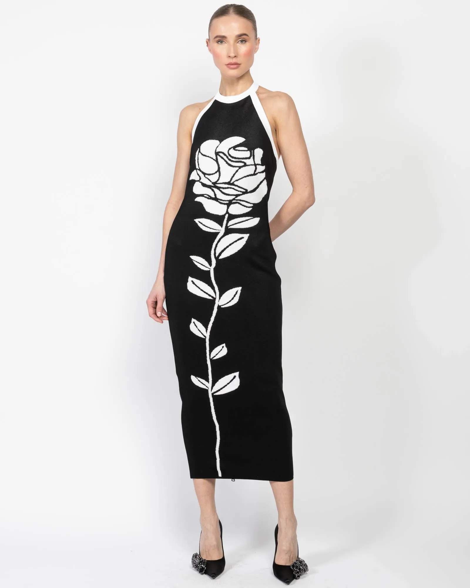 Halterneck Rose Midi Dress sold by TNT Fashion product image thumbnail 3