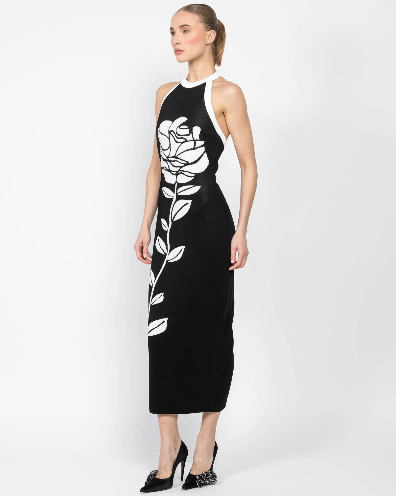 Halterneck Rose Midi Dress sold by TNT Fashion product image thumbnail 4