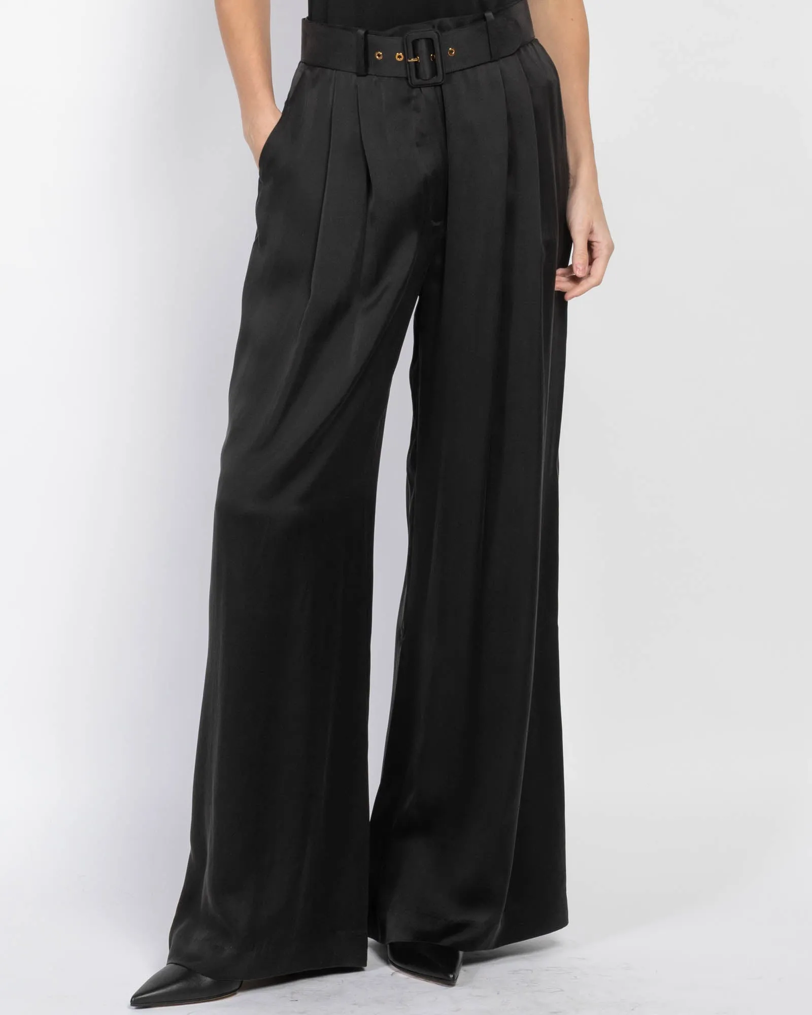 Silk Tuck Trousers sold by TNT Fashion