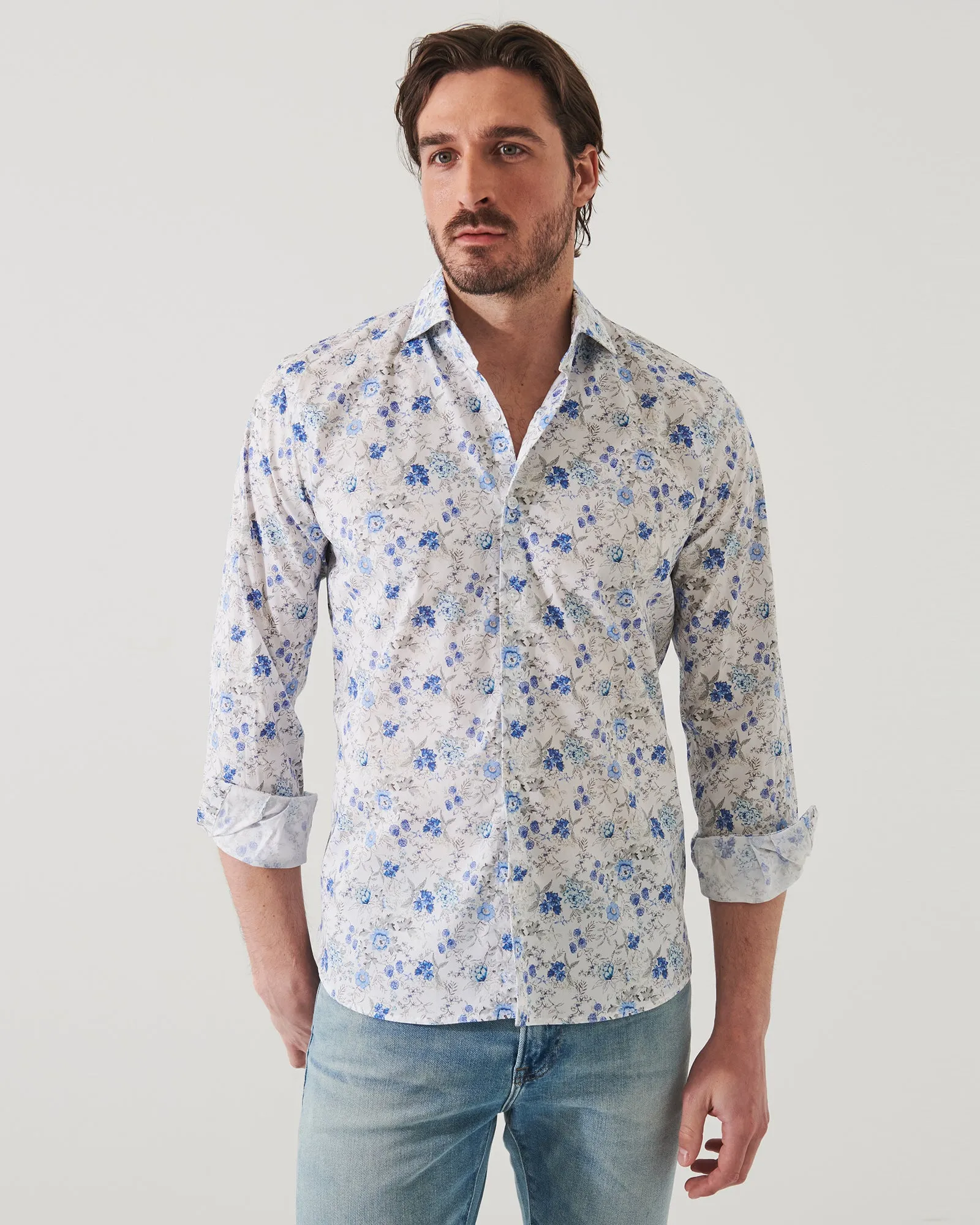 Long Sleeve Mini Floral Shirt sold by TNT Fashion