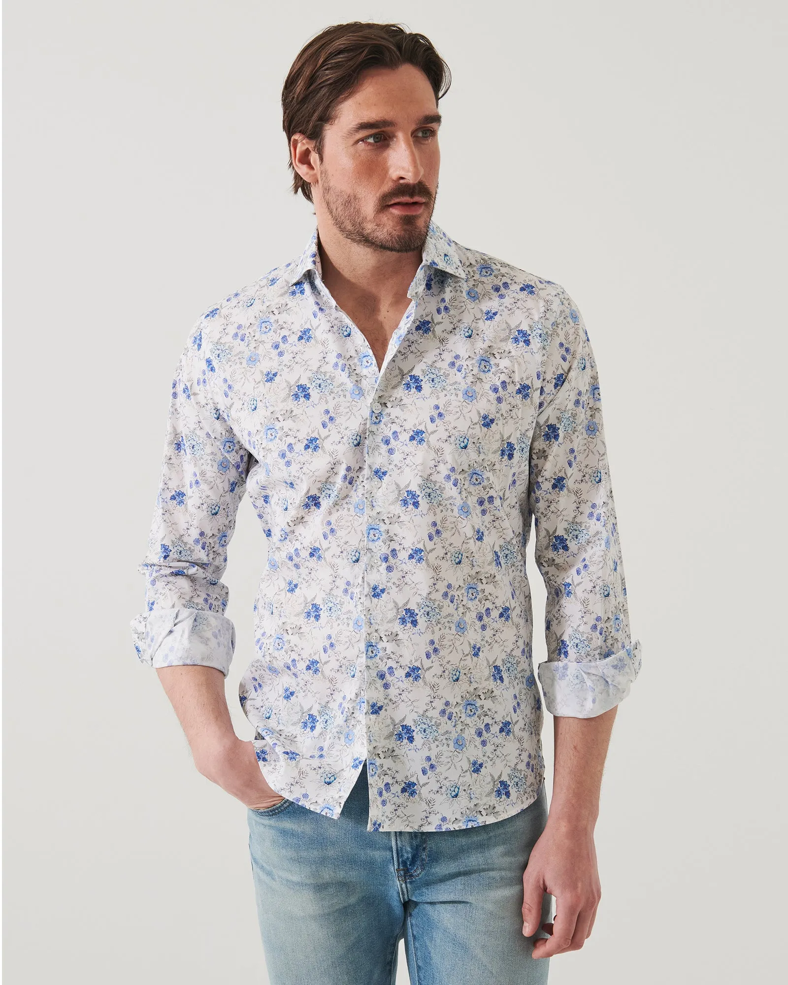Long Sleeve Mini Floral Shirt sold by TNT Fashion product image thumbnail 2