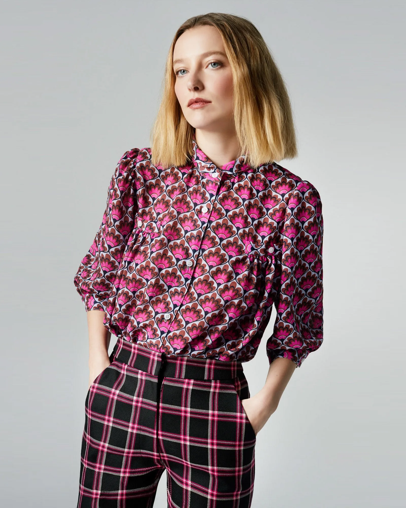 Shirred Pocket Blouse sold by TNT Fashion