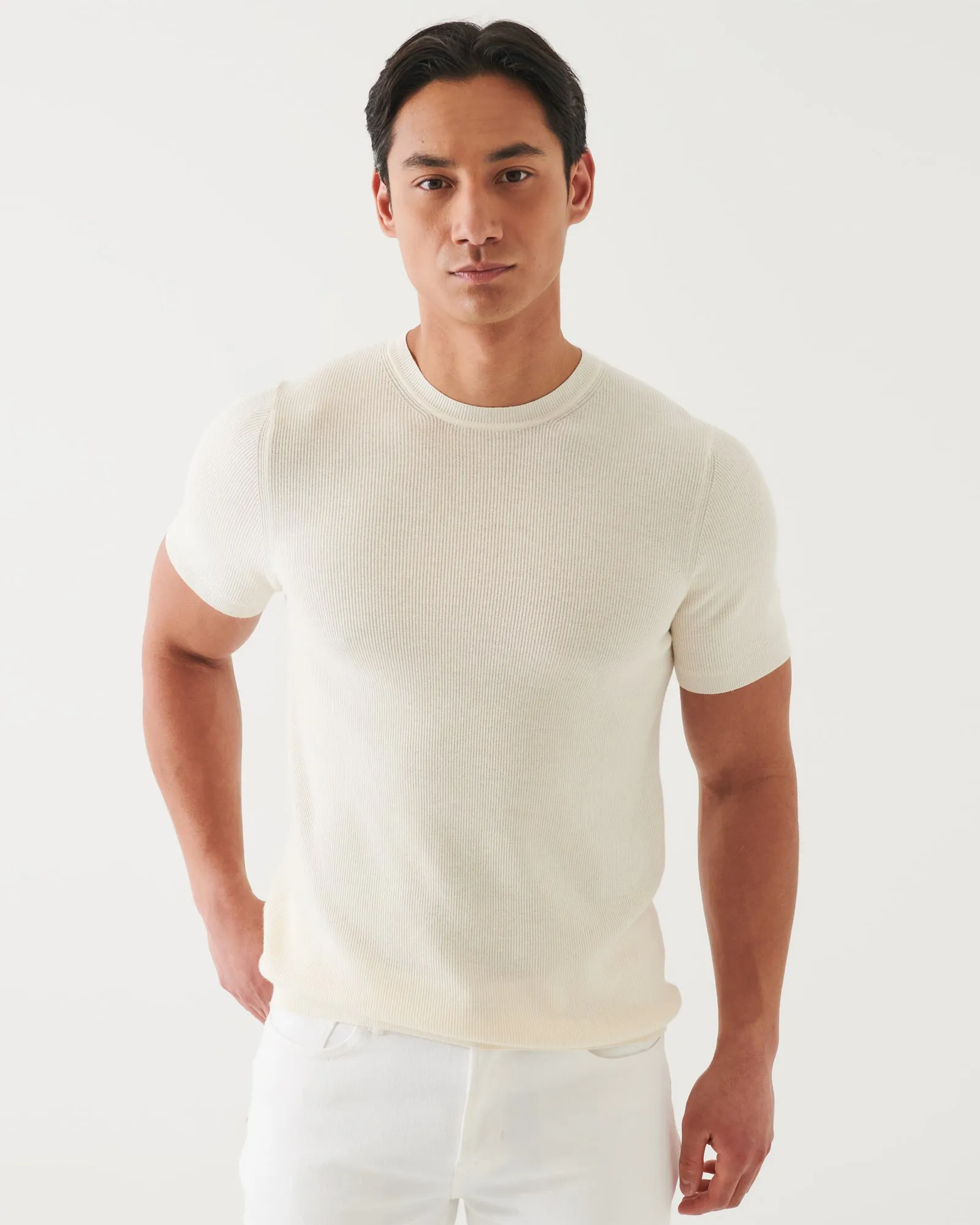 Short Sleeve Ribbed 14 Gauge Crewneck sold by TNT Fashion product image thumbnail 3