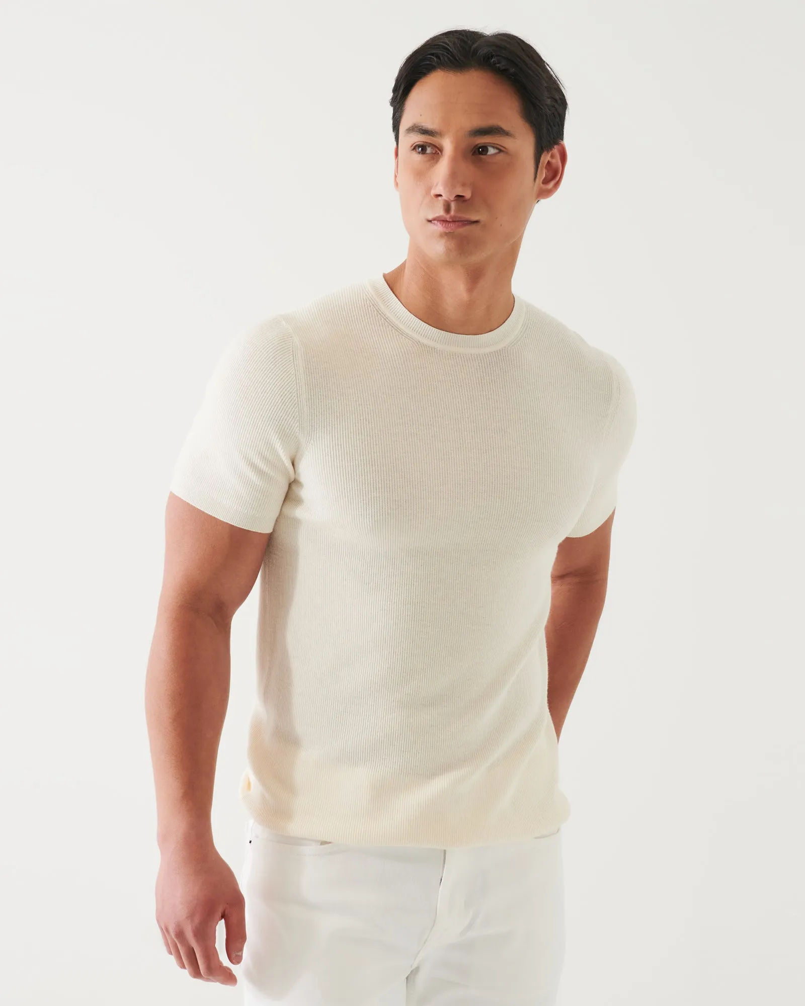 Short Sleeve Ribbed 14 Gauge Crewneck sold by TNT Fashion product image thumbnail 2