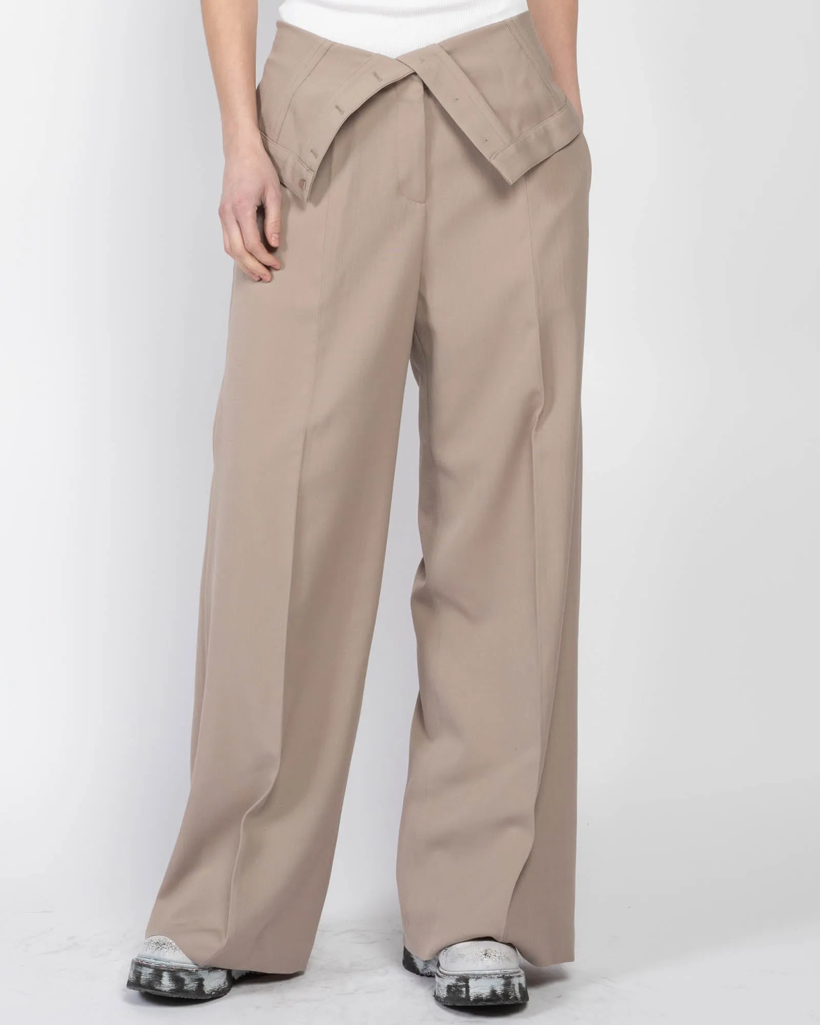 Wide Leg Fold Over Trousers sold by TNT Fashion