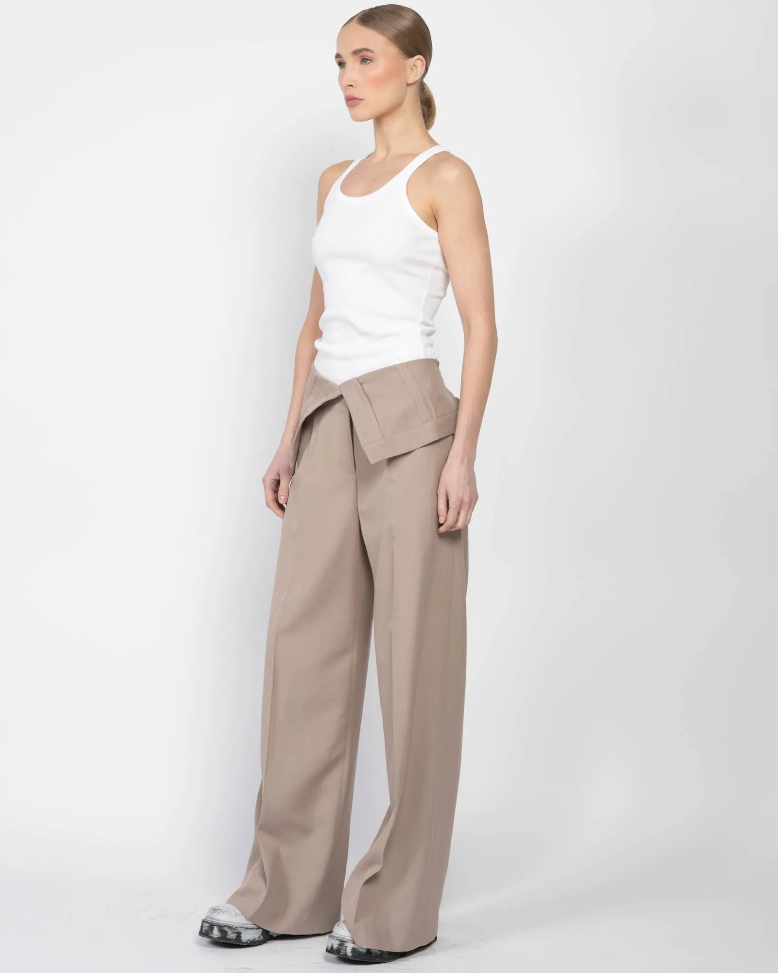 Wide Leg Fold Over Trousers sold by TNT Fashion product image thumbnail 4