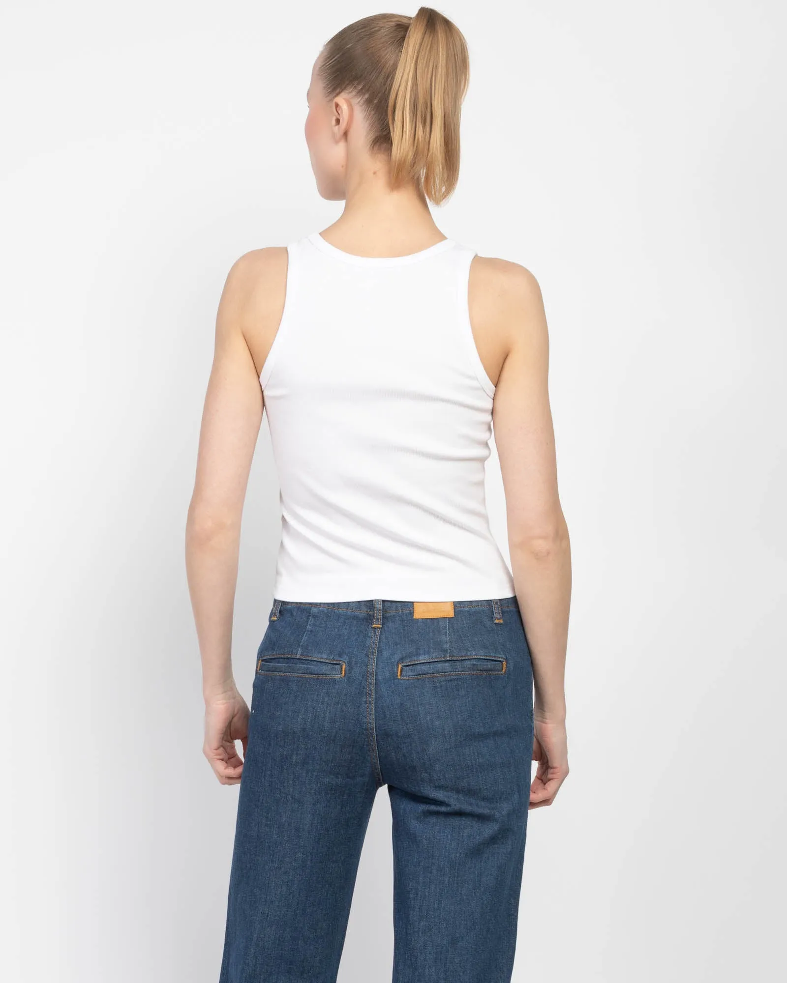 Rib Classic Cropped Tank sold by TNT Fashion product image thumbnail 3