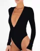 Deep V Bodysuit sold by TNT Fashion