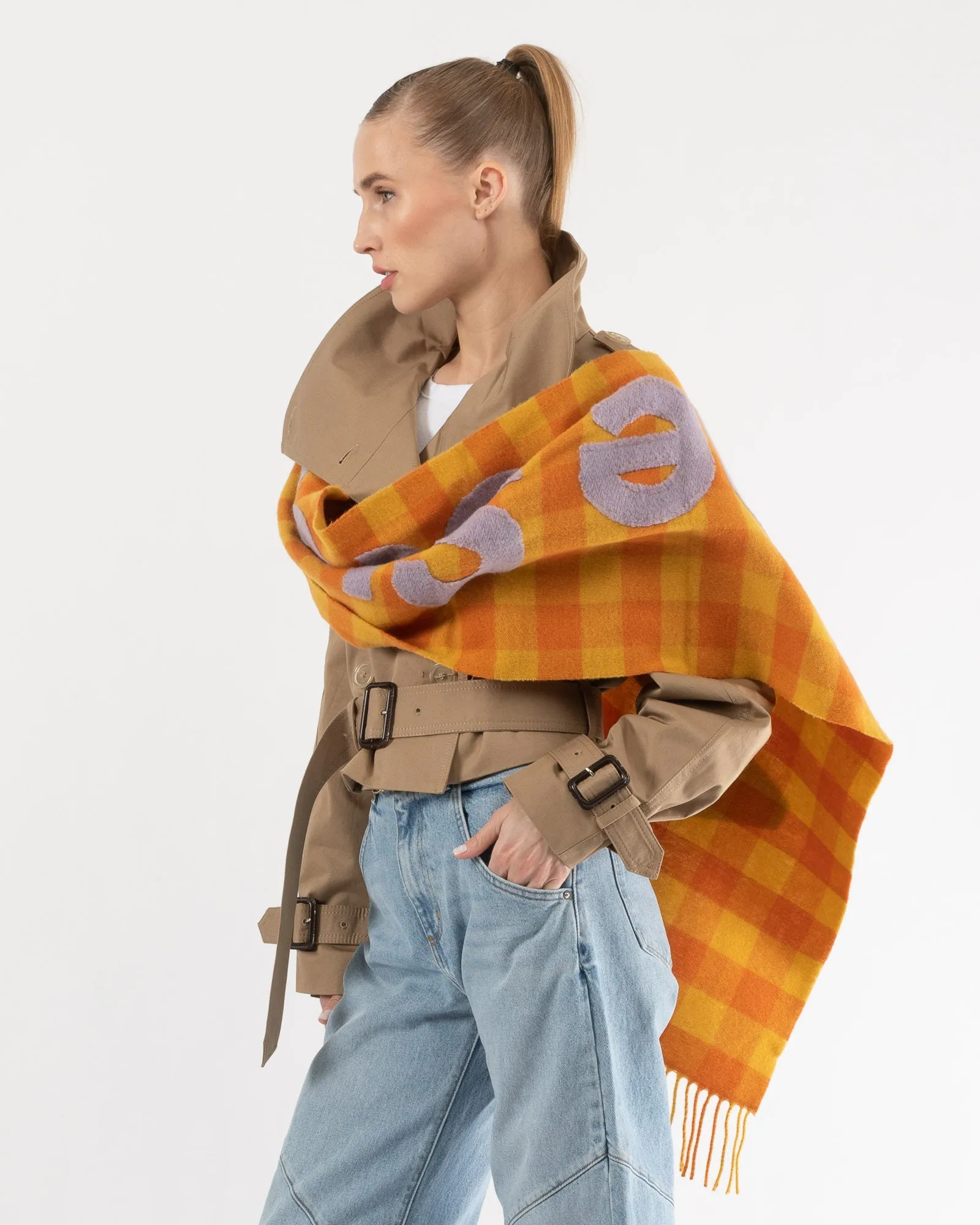 Checked Logo Scarf sold by TNT Fashion product image thumbnail 4