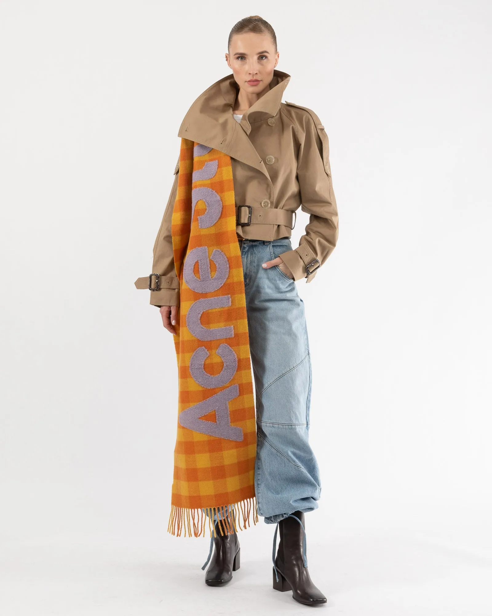 Checked Logo Scarf sold by TNT Fashion product image thumbnail 2