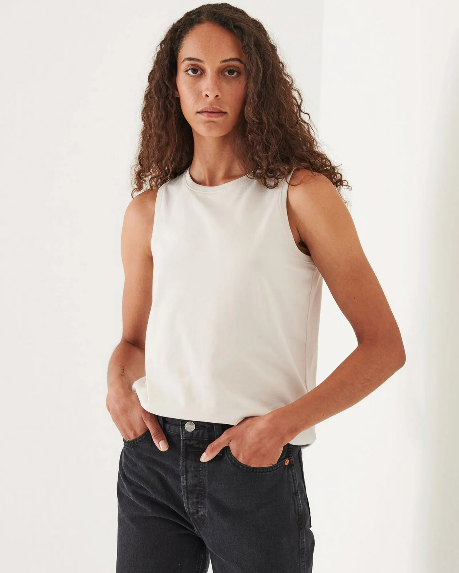 Stretch Boyfriend Tank Top sold by TNT Fashion product image thumbnail 2