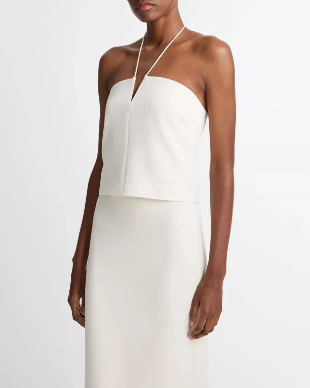 Slit Neck Halter Top sold by TNT Fashion