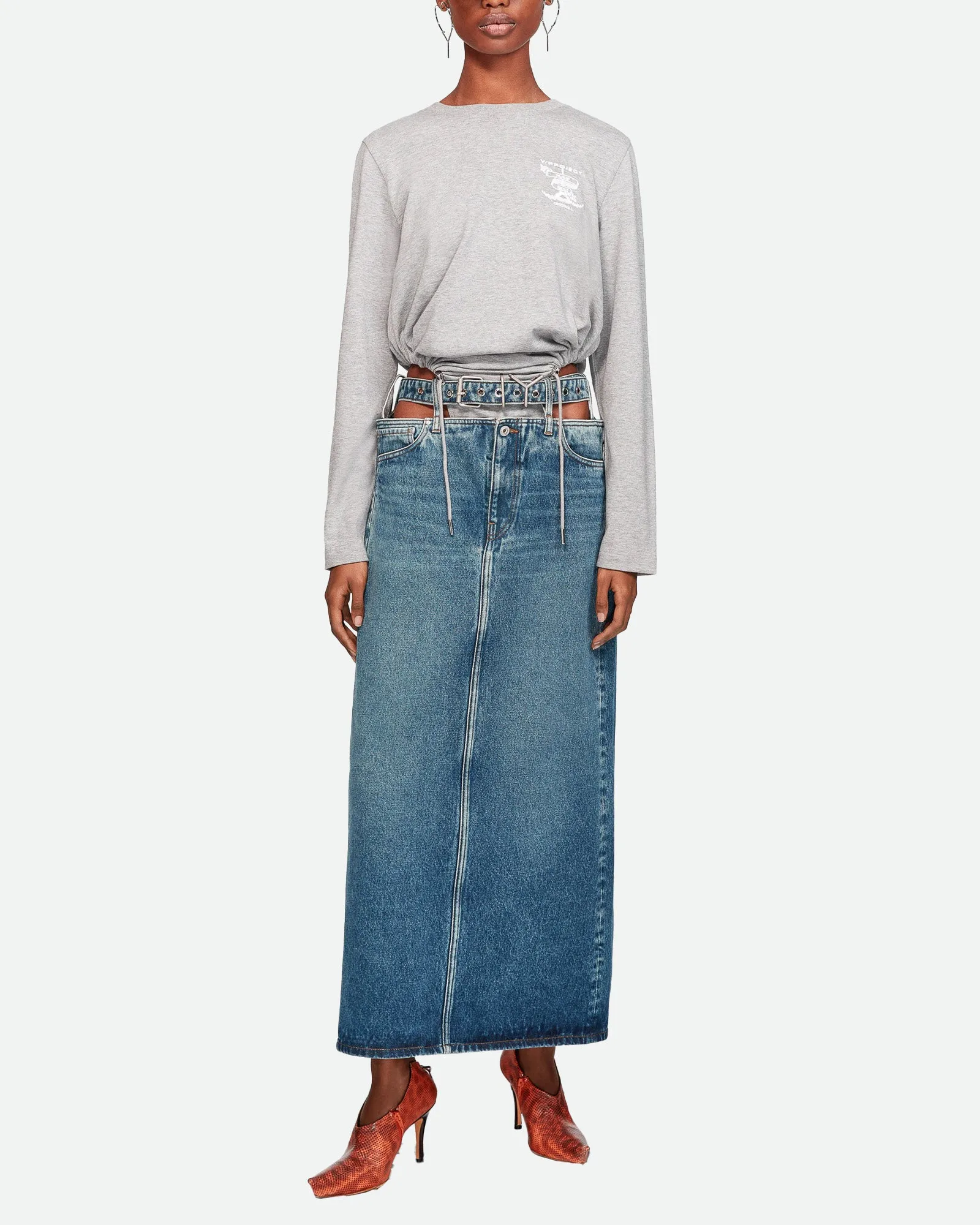 Y Belt Denim Skirt sold by TNT Fashion product image thumbnail 2