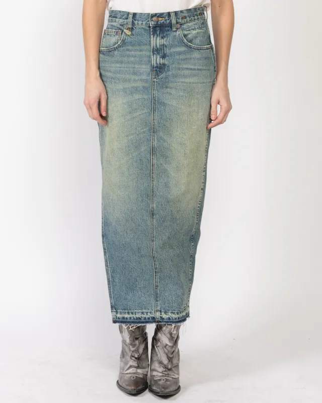 Side Slit Denim Skirt sold by TNT Fashion