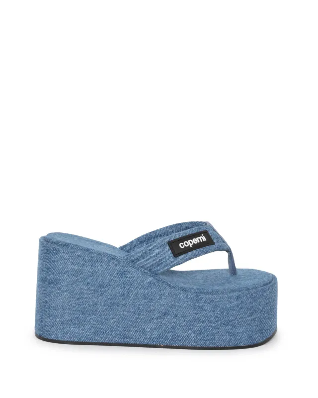 Denim Wedge Sandals sold by TNT Fashion