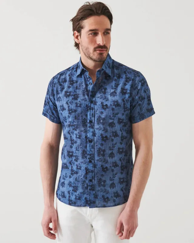 Indigo Floral Shirt sold by TNT Fashion