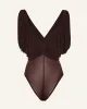 Ruched V-neck Bodysuit sold by TNT Fashion