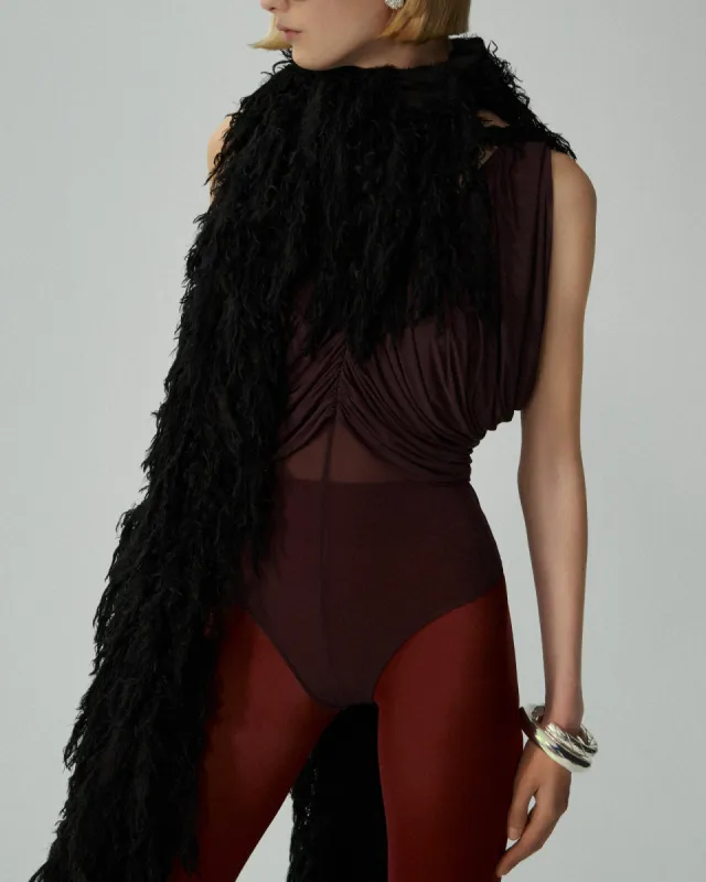Ruched V-neck Bodysuit sold by TNT Fashion