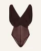 Ruched V-neck Bodysuit sold by TNT Fashion