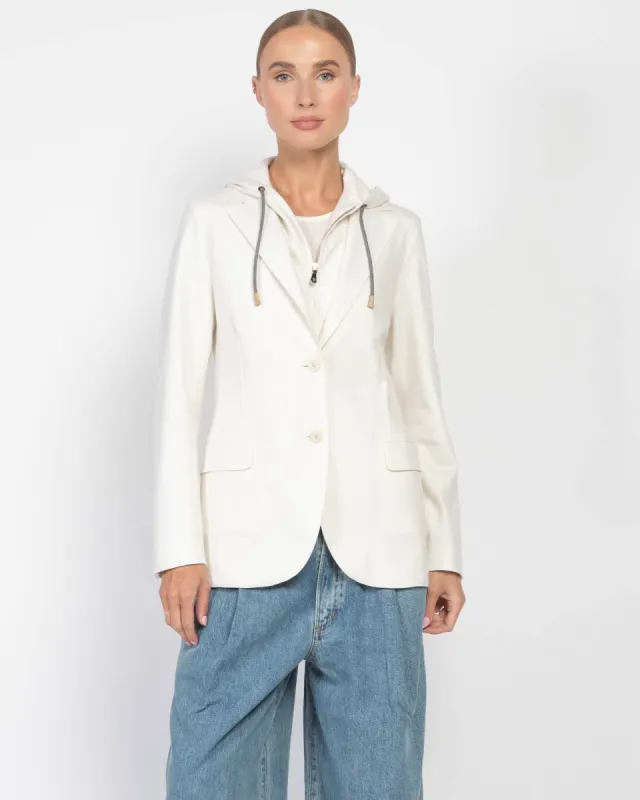 Hooded Single-Breasted Blazer sold by TNT Fashion