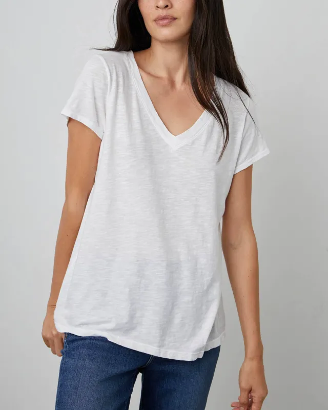 City Slub V-Neck T-Shirt sold by TNT Fashion