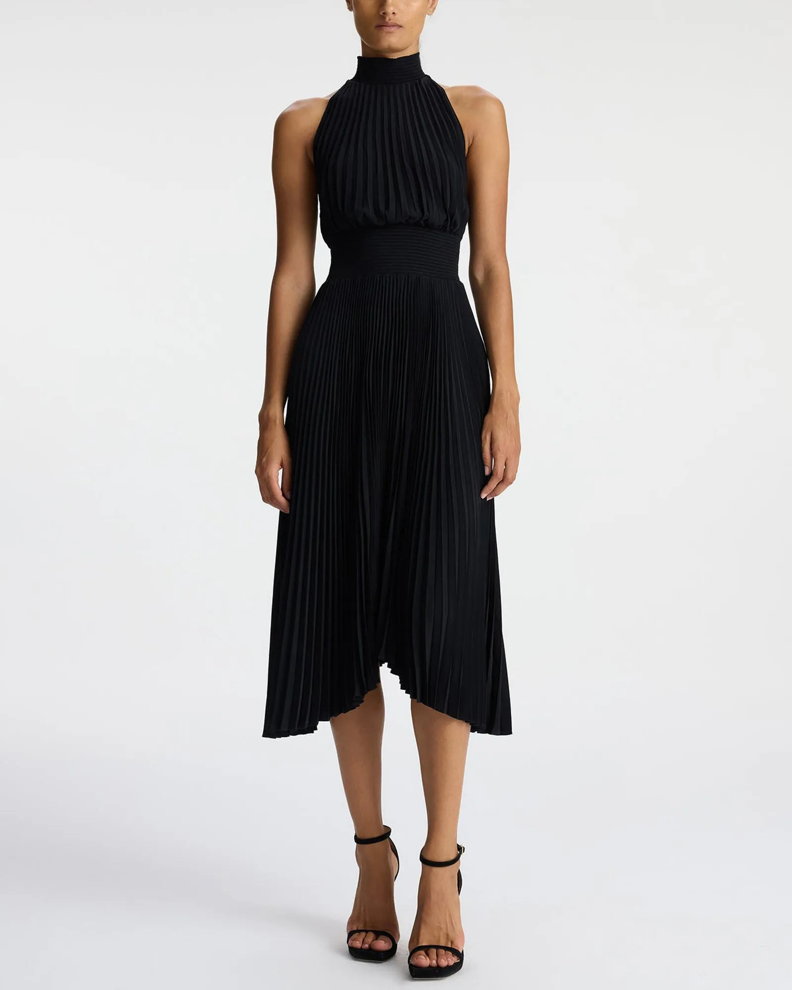Renzo Pleated Midi Dress sold by TNT Fashion