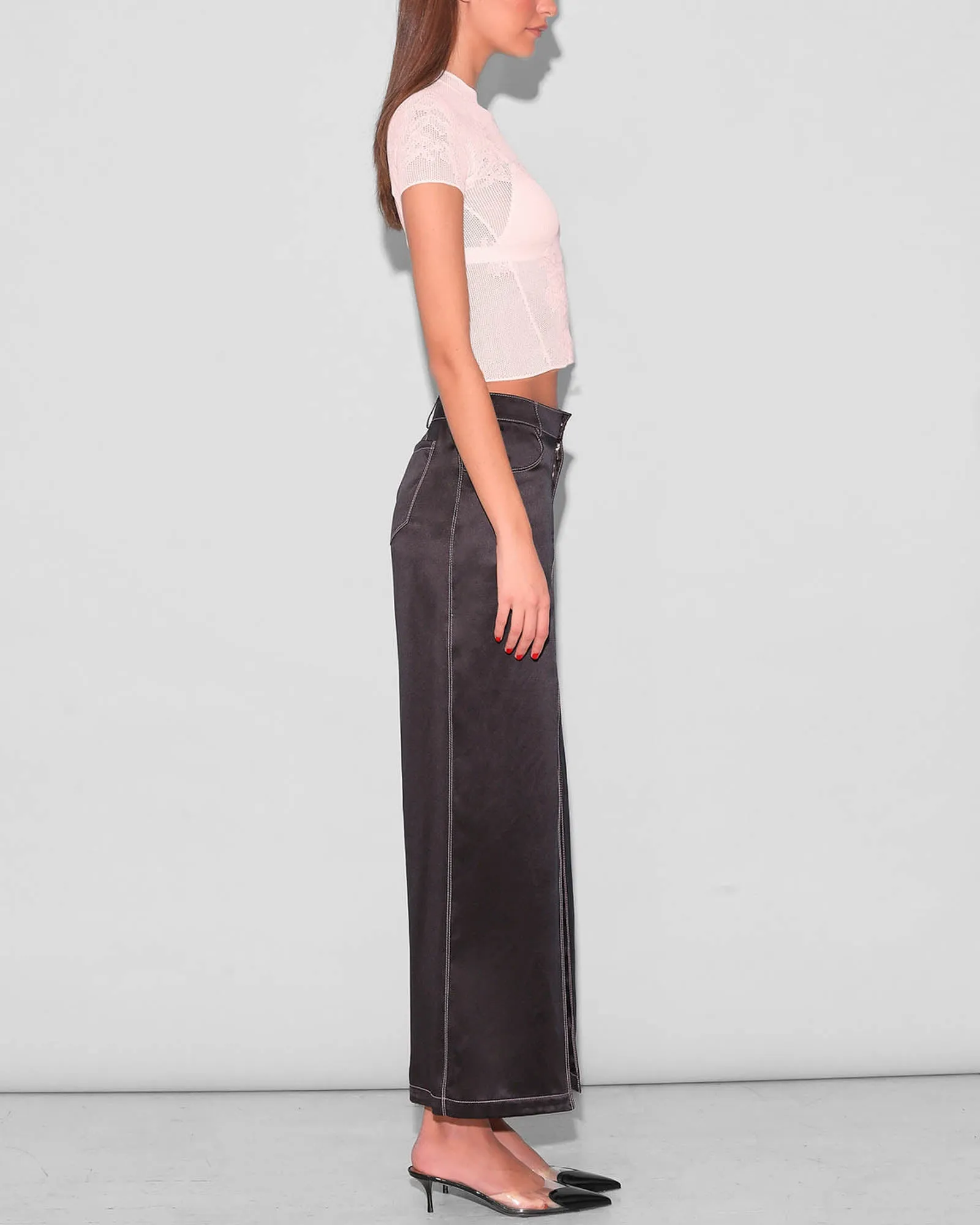 Lace Pointelle Tee sold by TNT Fashion product image thumbnail 4