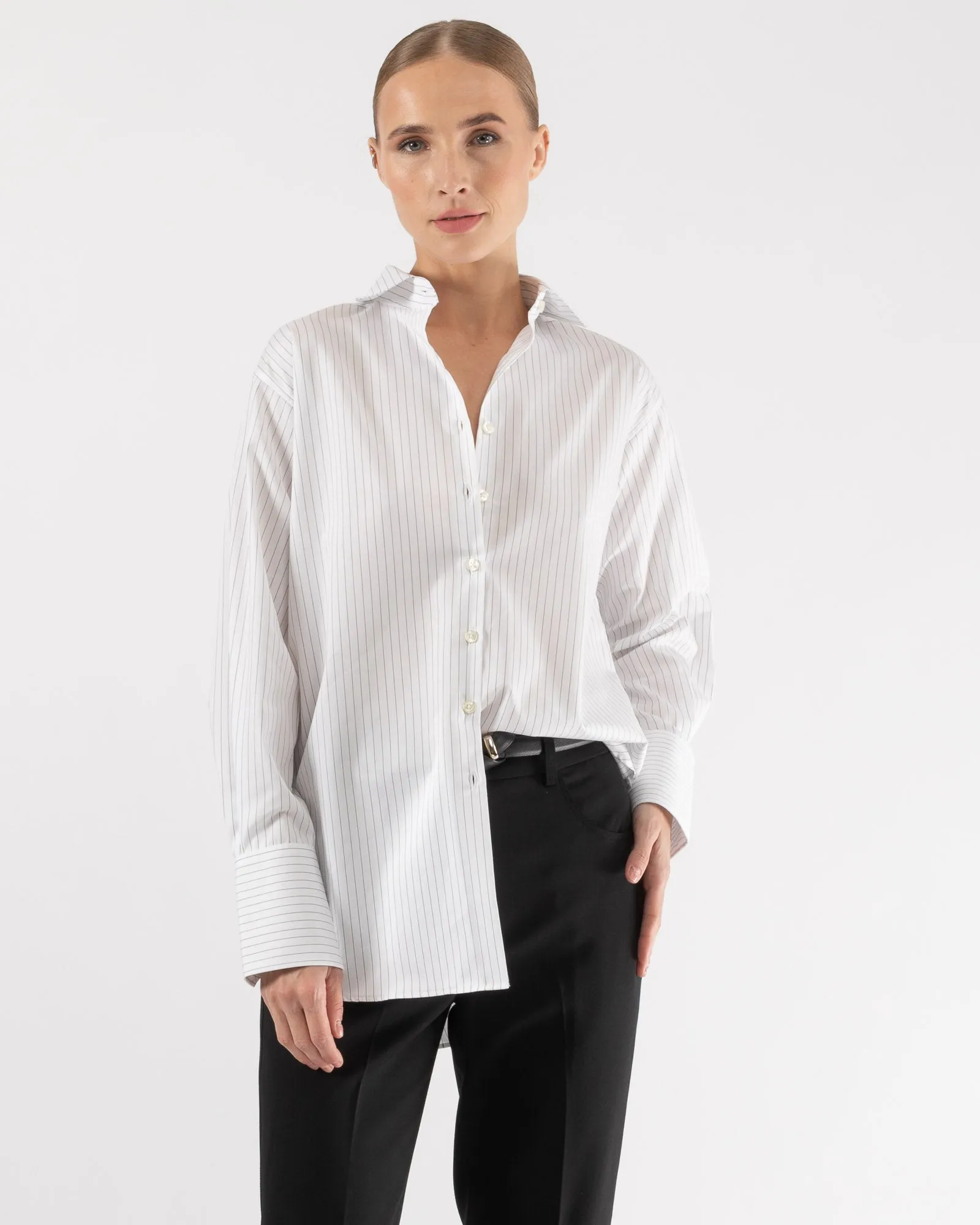Ava Pinstripe Shirt sold by TNT Fashion